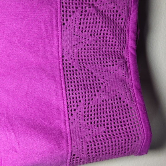 More Than Magic Purple Yes Girl Yes Graphic Tee with Mesh Details Size L 10-12 - Picture 6 of 7